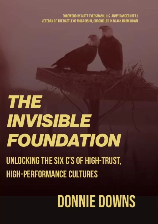 The Invisible Foundation by Donnie Downs: authentic front cover with two eagles